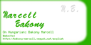 marcell bakony business card